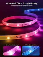 Govee RGBIC Pro LED Strip Lights, 32.8ft Color Changing Smart LED Strips, Works with Alexa and Google, Segmented DIY, Music Sync, WiFi and App Control, LED Lights for Bedroom,Home Decor