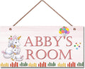 Personalized Signs Unicorn Sign, Lovely Quirky And Unique Unicorn Girls Room Sign Unicorn Rainbow Wall Decor for Kids Room Baby Nursery Boys Bedroom Little Man Cave