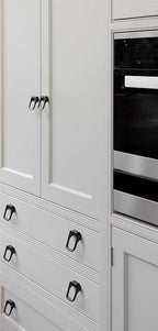 Goo-Ki Matt Black Cabinet Pulls with 0.6'' (16MM) Hole Centers,Modern Zinc Alloy Drawer Pulls for Drawer,Wardrobe,Cupboard,6 Pack…