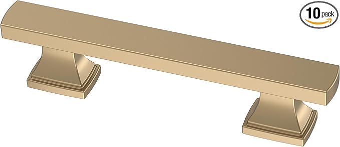 FRANKLIN BRASS Tiered Foot (10-Pack) Cabinet Handles 3" Hole Center Pulls | Champagne Bronze Hardware Kitchen Door, Drawers, Dressers, Furniture P49572C-CZ-B