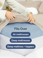 Extra Deep Queen Sheet Set - 6 Piece Breathable and Cooling Sheets - Hotel Luxury Bed Sheets Set - Easy & Secure Fit - Soft, Wrinkle Free and Comfy Sheets Set - Wheat Sheet Set with Extra Deep Pockets