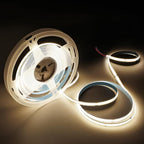 COB LED Strip Lights Neutral White 4000K,16.4ft 24V High CRI 95Ra+ Super Bright,Flexible Tape Lights for Bedroom,Mirror,Kitchen Cabinet, Living Room(Power Supply Not Included)