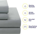 Sweet Home Collection 5 Piece Comforter Set Bag Solid Color All Season Soft Down Alternative Blanket & Luxurious Microfiber Bed Sheets, Florence, Twin