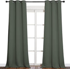 NICETOWN Room Darkening Curtain Panels - Toddler Boy Bedroom Drapes with Grommet Top, Energy Smart Window Treatment Curtains(Dark Mallard, 42 inches W x 90 inches L, 2 Panels)