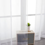 OWENIE White Sheer Curtains 120 Inches Long 2 Panels Set, Airy Lightweight Sheer White Curtains for Living Room Bedroom, Farmhouse Voile Filmy Rod Pocket Curtain Drapes, 2 Pcs, Each 59" Wx120 L Inch
