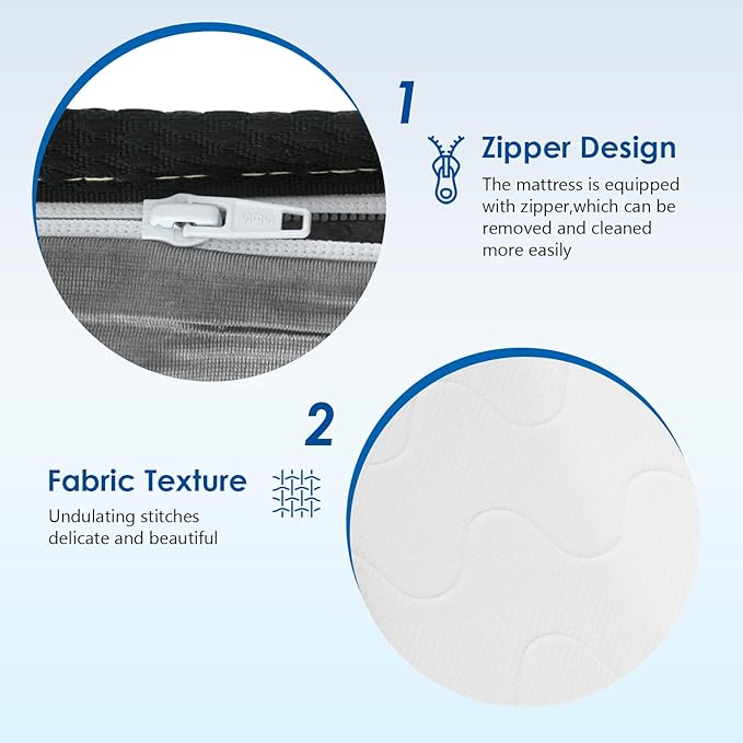PayLessHere | 12 Inch Full Mattress | Medium Firm Hybrid Mattress | White | with High-Density Foam and Breathable Cover | Pocket Spring Design, Pressure Relief | Bed in a Box, CertiPUR-US Certified
