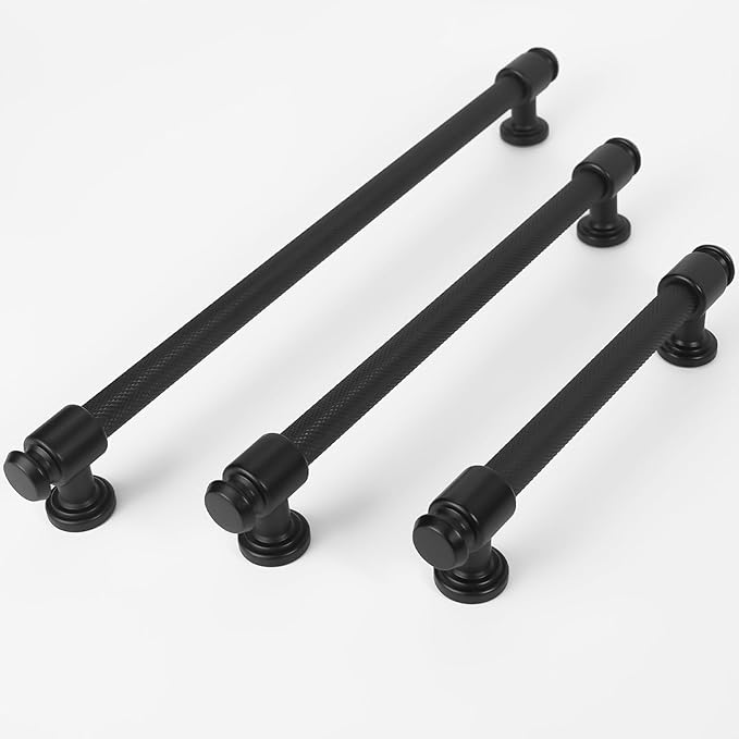 10 Pack 7-1/2 inch(192mm) Matte Black Kitchen Cabinet Handles Cabinet Pulls Black Drawer Pulls Kitchen Cabinet Hardware
