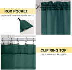 OVZME Hunter Green Sheer Curtains 54 Inches Long 2 Panels - Soft Light Filtering Window Sheer Panels for Living Room/Bedroom, Top Dual Rod Pocket, 1 Pair, Each 42Wx54L Inches