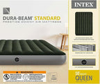 Intex 64109E Dura-Beam Standard Prestige Air Mattress: Fiber-Tech – Queen Size – 10in Bed Height – 600lb Weight Capacity – Pump Sold Separately (Pack of 3)