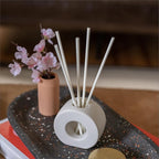 ScentAir Infused Liquidless Reeds | Includes 25 Flameless Reeds and 1 Decorative Vase, White | Essential Oil Aroma Diffuser Sticks | Fresh Spa Scents | Amazon Exclusive | Pure Linen
