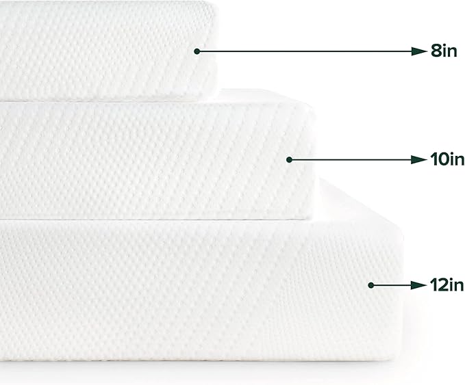 ZINUS 8 Inch Green Tea Essential Memory Foam Mattress, Full, Mattress in A Box, Affordable Mattress, CertiPUR-US Certified