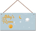 Personalized Sign Starry sky Decor For Boys Room, Sun Moon Stars Themed Wall Art Decor For Little Man Cave, Outer Space Room Decor, Universe Decorations For Kids Room Nursery Baby Game Room