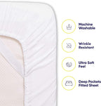 King Size Bed Sheets - 6 Piece 1500 Supreme Collection Fine Brushed Microfiber Deep Pocket King Sheet Set Bedding - 2 Extra Pillow Cases, Great Value, King, White