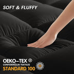 CYMULA Twin Mattress Topper, Cooling Mattress Pad Cover, Extra Thick Pillow Top Mattress Topper with 8-21 Inch Elasticated Deep Pockets, Plush Down Alternative Fill Mattress Protector