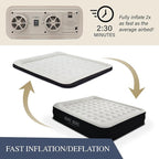 King Koil Premium California King Air Mattress with Built-in High-Speed Patented Pump for Home, Camping & Guests- 16in Inflatable Double High Airbed Blow Up Bed, Waterproof, 1 Year Warranty
