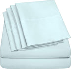 Twin Size Bed Sheets - 4 Piece 1500 Supreme Collection Fine Brushed Microfiber Deep Pocket Twin Sheet Set Bedding - 1 EXTRA PILLOW CASES, GREAT VALUE, Twin, Aqua
