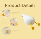 HAPPYBAG LED Lying Flat Duck Night Light, 3 Level Dimmable Nursery Nightlight,Cute Lamps Silicone Squishy Light Up Duck,Rechargeable Bedside Touch Lamp for Breastfeeding Toddler Baby Kids Decor