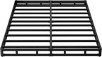 King Size Box Spring 4 Inch Low Profile, Heavy Duty Metal Box Spring Bed Base with Fabric Cover, Mattress Foundation, Easy Assembly, Noise Free, Black