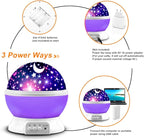 Star Projector Night Lights for Kids, Birthday Gifts for 1-4-6-14 Year Old Girl and Boy, Projection Lamp for Kids Bedroom, Glow in The Dark Stars and Moon for Child Asleep Peacefully- Purple