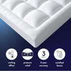Best Price Mattress 4 Inch Pillowtop Mattress Topper and Pad Combo, 2 Inch Egg Crate Foam Mattress Topper, 2 Inch Plush Mattress Pad, Certified Safe Foam and Fabric, Dorm Essentials, Full