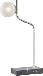 Leif LED Accent Lamp – Modern Luxury Table Lamp with Glass Bulb and Marble Base, Commercial Grade Accent Lighting for Bedroom or Living Room