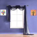 Warm Home Designs 24 Feet Long Royal Navy Blue Sheer Window Scarf. These XXL Length Valance Scarves 54 X 288 Inches in Size. Great as Bed Canopy or Wedding Arch Draping Fabric. AM Navy Blue 288"