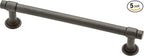 Franklin Brass Francisco (5-Pack) Cabinet Handles 5-1/16' Hole Center Soft Iron Kitchen Drawer Pulls Dresser, Furniture Hardware P29618K-SI-B1
