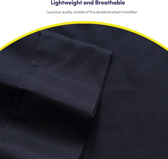 Twin Size Bed Sheets - 4 Piece 1500 Supreme Deluxe Collection Deep Pocket Ultra Soft Twin Sheet Set Bedding - 1 EXTRA PILLOW CASES, GREAT VALUE, Twin, Navy