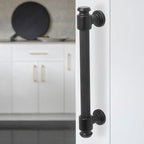 10 Pack 3-3/4 inch(96mm) Matte Black Kitchen Cabinet Handles Knurled Cabinet Pulls Black Drawer Pulls Kitchen Cabinet Hardware Kitchen Handles Drawer Pulls Dresser Handles