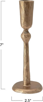 Creative Co-Op Hand-Forged Metal Taper, Antique Brass Finish Candle Holder