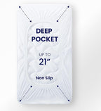 SLEEP ZONE Cooling Twin Mattress Topper for Single Bed, Premium Zoned Cool Mattress Pad Cover, Padded Mattress Protector Breathable Washable, Deep Pocket 8-21" (White, Twin)