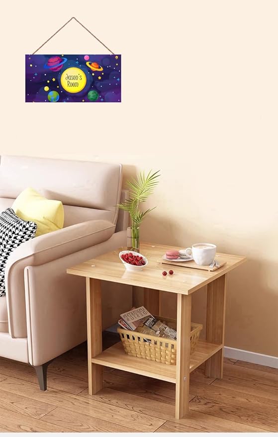 Personalized Sign Outer Space Room Décor Kids Room Decor, Sun Earth Theme Little Man Cave Wall Art Decor for Nursery, Solar System Nursery Door Decor for Toddler Baby Boys Room