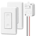 DEWENWILS Wireless Light Switch and Receiver Kit, 15A High Power, No Wiring, 100FT RF Range, 3 Way Remote Control Wall Switches for Lamps, Ceiling Lights, Fans, 2 Transmitter+1 Receiver