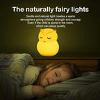 Owl Night Light Baby Bedside Lamp Child, Silicone Nursery Lamp for Breastfeeding Bedroom Mood Lights, Eye Caring, Adjustable Brightness & Color, Time Setting, Holiday Gifts - Medium