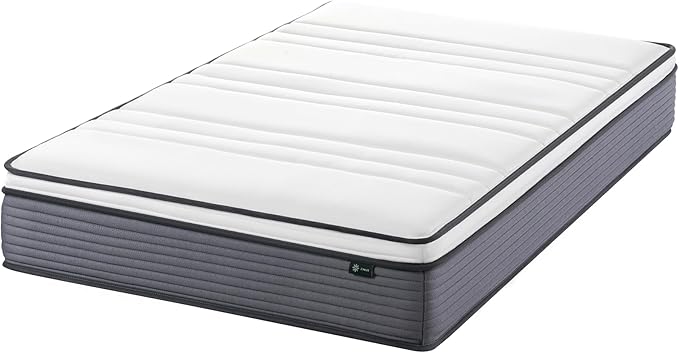 ZINUS 10 Inch True Support Hybrid Mattress [New Version], Twin, Fiberglass Free, Medium Feel, Motion Isolation, Certified Safe Foams & Fabric, Mattress in A Box