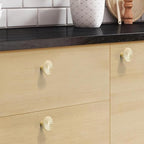5 Pack Kitchen Cabinet Knobs Round Sunflower Dresser Knob Modern Drawer Hardware Cupboard Handles Furniture Knob for Bathroom Single Hole Knobs for Wardrobe Brushed Gold TYH-BG-K5