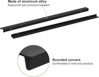 uxcell Cabinet Finger Edge Pull, 5pcs 600mm / 23.62" Aluminum Alloy Back Mount Hidden Cabinet Pulls Concealed Handle for Home Kitchen Drawer Cabinet, Black
