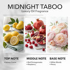 Midnight Taboo Diffuser Oil, 3.3 Fl Oz 100 mL Inspired by Luxury Hotels, Hotel Scent for Home, Office, Bathroom, Aromatherapy Blend of Essential Oil, Lemon & Pomegranate Scents