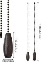 Boao 8 Pieces Ceiling Fan Pull Chains Extender Wooden Pendant Pull Chain Extension for Ceiling Light Lamp Fan(Coffee)