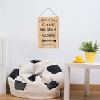 Wood Sign Little Man Cave, Toddler Boy Room Decor, 8x12 Inch, Boys Only Sign For Room Boys