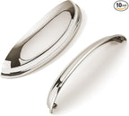 khtumeware 10 Pack 5" Drawer Pulls Polished Nickel Cabinet Cup Pulls Kitchen Hardware Cabinet Handles Drawer Handles Knobs 5 inch Hole Center