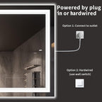 LOAAO 77X36 LED Bathroom Mirror with Lights, Anti-Fog, Dimmable, Backlit + Front Lit, Lighted Bathroom Vanity Mirror for Wall, Memory Function, Tempered Glass, ETL Listed