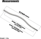 Goo-Ki Low Profile Satin Nickel Cabinet Pulls, Double Hole Centers (11.3''/12.6'') Zinc Alloy Handle for Drawer Cupboard Wardrobe,6 Packed…