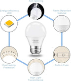 Cotanic 8 Pack A15 LED Ceiling Fan Light Bulbs 4000K Natural Daylight, 6W Small Light Bulb for Chandelier 60W Equivalent, E26 Standrad Base, 600lm, CRI 80+, Non-Dimmable