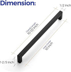 Ravinte 10 Pack 10 Inch Kitchen Square Cabinet Handles Matte Black Cabinet Pulls Black Drawer Pulls Kitchen Cabinet Hardware Kitchen Handles