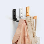 ZEYU Folding Coat Hooks, 5Pcs Wall Hooks for Hanging Coat Towel Hooks Hardware Heavy Duty Aluminum Alloy Headphone Holder Hooks No Rust Wall Mounted with Screws for Hat Bags Fitness Equipment Golden
