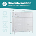 OLIXIS Dresser for Bedroom with 9 Drawers, Tall Fabric Dresser for Storage and Organization, Bedroom Dressers, Chest of Drawers for Living Room, Closet