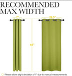 NICETOWN Blackout Curtain Panels for Loft, Thermal Insulated Window Decoration Blackout Draperies/Drapes (1 Pair, 34 x 45 inches in Fresh Green)