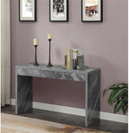Convenience Concepts Northfield Hall Console Table 48" - Modern, Minimalist Narrow Sofa Display Accent for Contemporary Living Room, Entryway, or Hallway, Gray Faux Marble