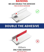 5 Pack 6 inch self Adhesive Cabinet Handles Warm White Adhesive Cabinet pulls Drawer Edge pulls Stick on Handles for Cabinet Finger pulls for Concealed Drawer Handles Flat